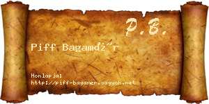 Piff Bagamér névjegykártya